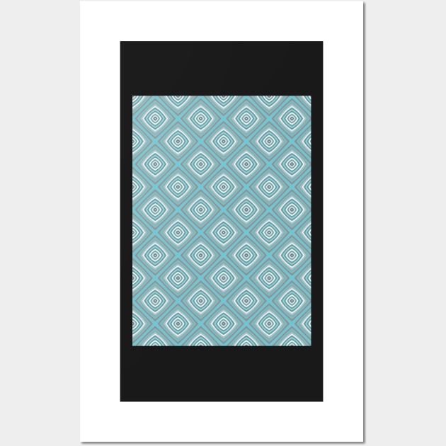 Turquoise and Teal Diamonds Wall Art by erichristy